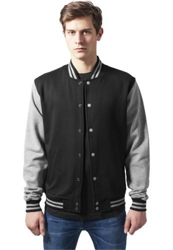 Urban Classics 2-tone College Sweatjacket blk/gry - XS