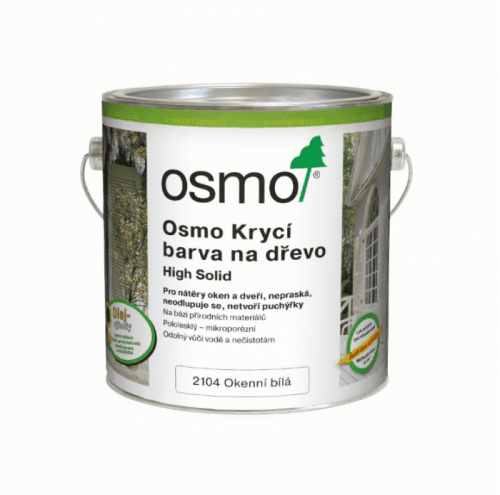 OSMO Color OSMO Krycia farba na drevo - okná - 2104 - biela na okná - 2,5 L