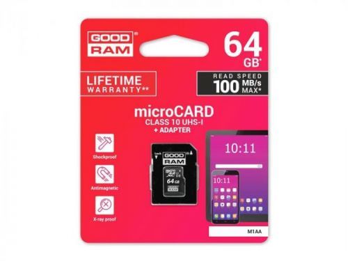 Karta pamäťová GOODRAM micro SD 64 GB s adaptérom