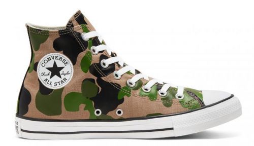 Converse Archival Camo Chuck Taylor All Star High Top Shoe zelené 166714C