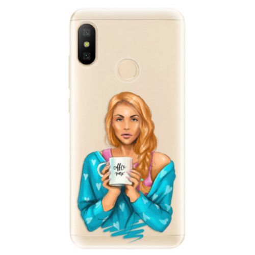 Odolné silikónové puzdro iSaprio - Coffe Now - Redhead - Xiaomi Mi A2 Lite