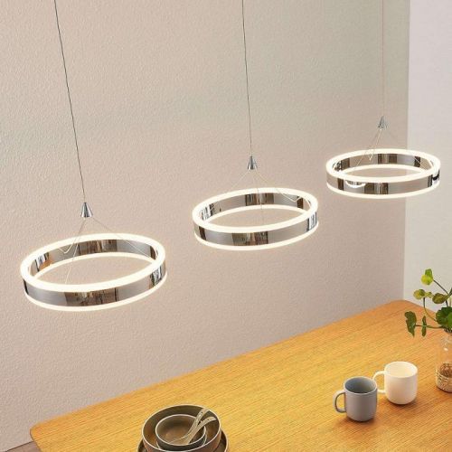 Závesné LED svietidlo Lyani 3 krúžky vedľa seba