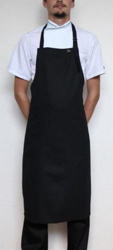 PROFIKUCHAR.SK Kuchárska zástera ku krku s prackou 100% bavlna - čierna