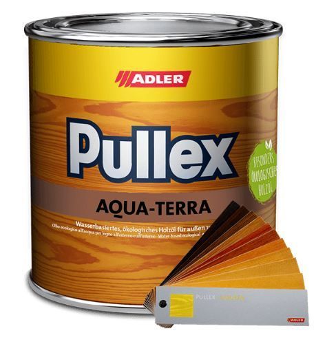 ADLER Adler Pullex Aqua-Terra - ekologický olej na drevo do interiéru a exteriéru na drevodomy či včelí úľ - Pullex Aqua Terra - palisander - 750 ml