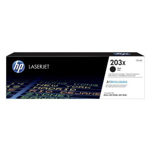HP originál toner CF540X, black, 3200str., HP 203X, high capacity, HP Color LaserJet Pro M254, M280, M281
