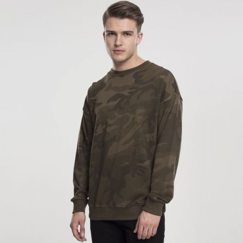 Urban Classics Camo Crewneck olive camo - L