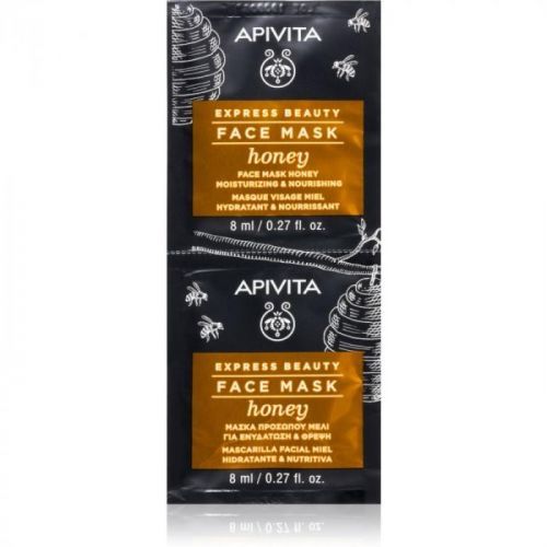 Apivita Express Beauty Honey hydratačná a vyživujúca maska na tvár 2 x 8 ml