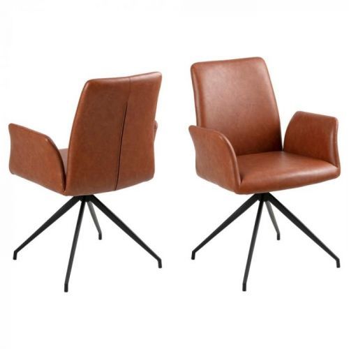 Koňakovohnedé kreslo Actona Naya