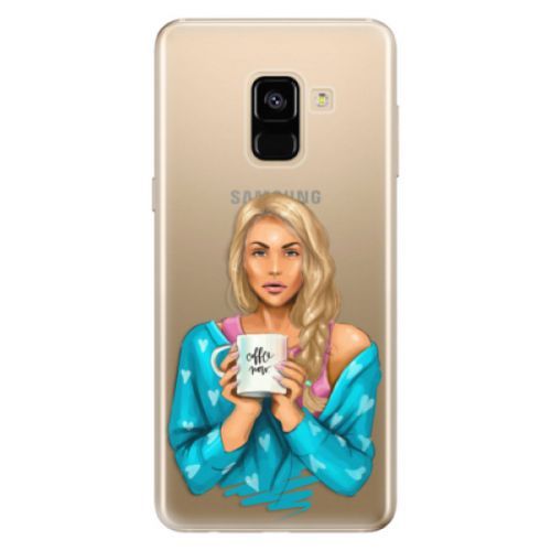 Odolné silikónové puzdro iSaprio - Coffe Now - Blond - Samsung Galaxy A8 2018