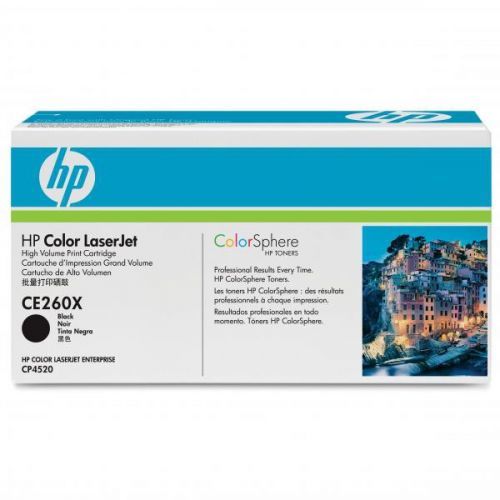 HP originál toner CE260X, black, 17000str., HP 649X, high capacity, HP Color LaserJet CP4525
