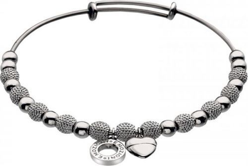 Hot Diamonds Oceľový náramok Emozioni Silver Ula Bangle DC097