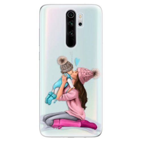 Odolné silikónové puzdro iSaprio - Kissing Mom - Brunette and Boy - Xiaomi Redmi Note 8 Pro