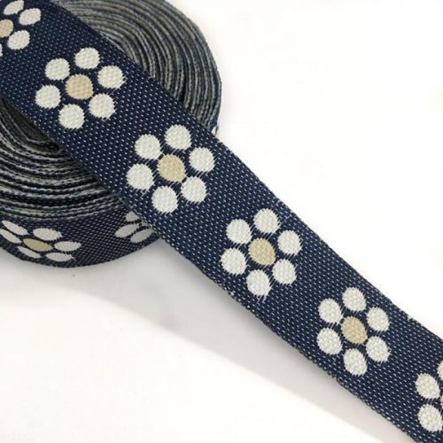 Stuha Jeans flowers beige