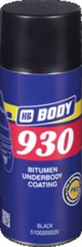 HB BODY Sprej Hmota Body 930 na spodky áut neprelakovateľná - cierna - 400 ml