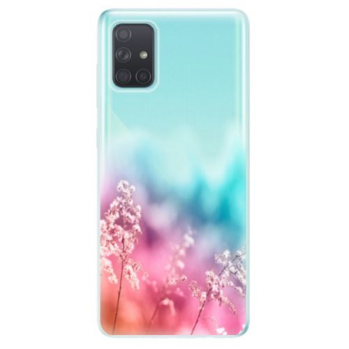 Odolné silikónové puzdro iSaprio - Rainbow Grass - Samsung Galaxy A71