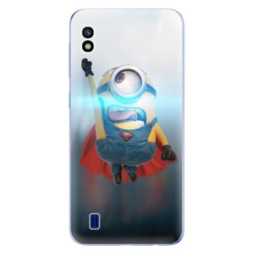 Odolné silikónové puzdro iSaprio - Mimons Superman 02 - Samsung Galaxy A10