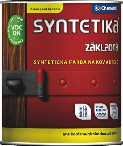 Chemolak Syntetika S 2000 U - základná antikorózna farba na kov - 0100 - biela - 4,5 L