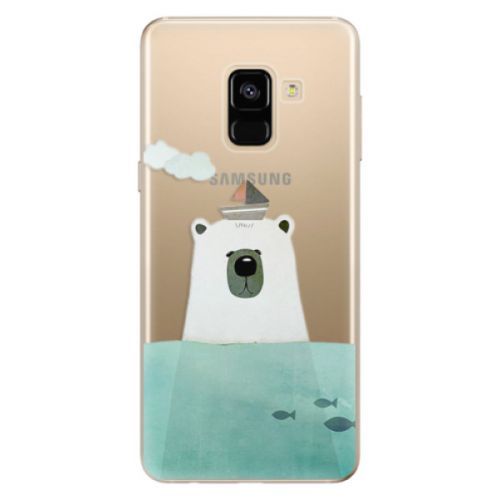 Odolné silikónové puzdro iSaprio - Bear With Boat - Samsung Galaxy A8 2018