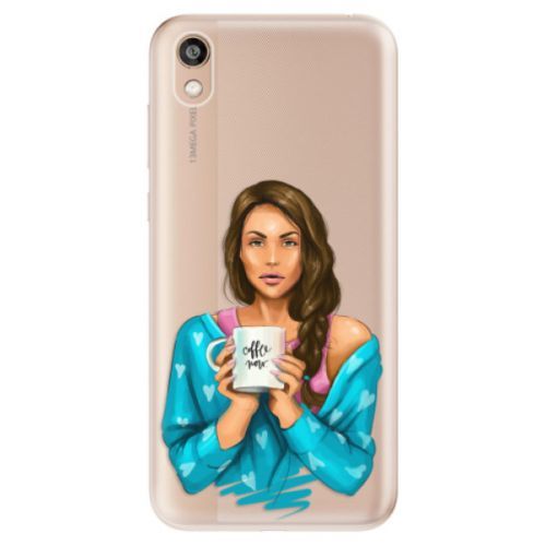 Odolné silikónové puzdro iSaprio - Coffe Now - Brunette - Huawei Honor 8S