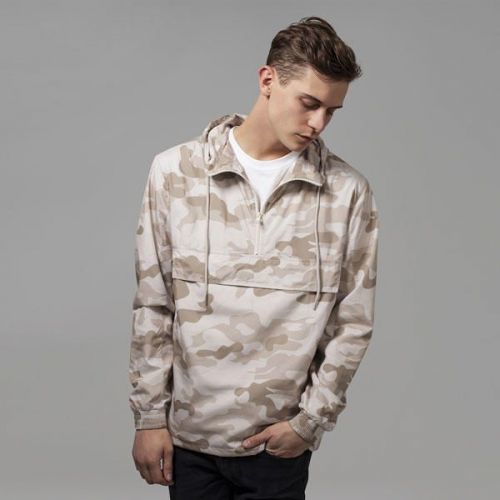 Urban Classics Camo Pull Over Windbreaker sandcamo - L