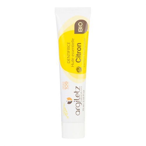 Argiletz Zubná pasta s bielym a žltým ílom citrón 75 ml BIO