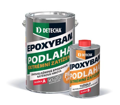 DETECHA Epoxyban - epoxidová dvojzložková farba na betón - červenohnedý - 5 kg