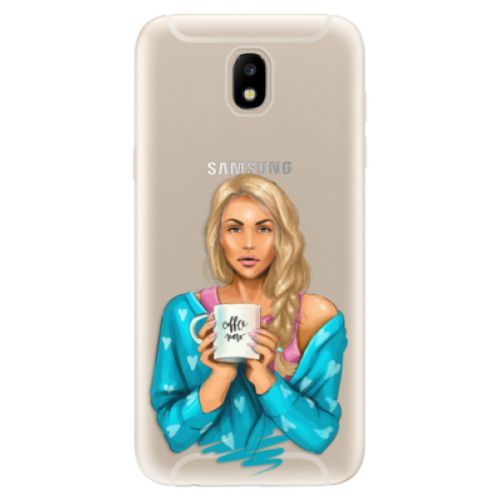 Odolné silikónové puzdro iSaprio - Coffe Now - Blond - Samsung Galaxy J5 2017
