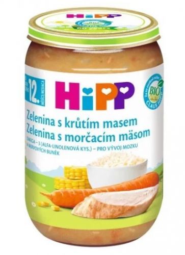 HiPP Príkrm Zelenina s morčacím mäsom detské menu 220 g