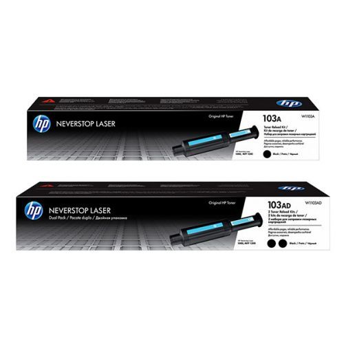HP originál Neverstop Toner Reload Kit W1103AD, black, 5000 (2x2500)str., HP 103AD, HP Neverstop Laser MFP 1200, Neverstop Laser 1