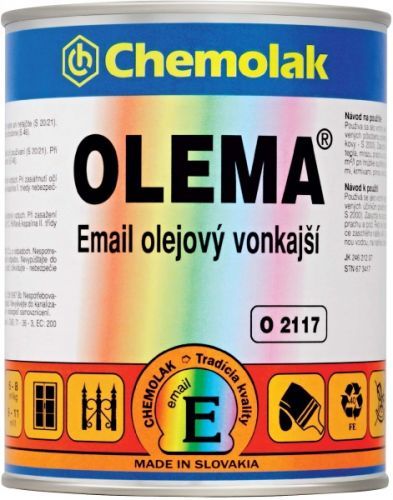 Chemolak O 2117 OLEMA - olejový email - 1000 - biela - 0,75 L