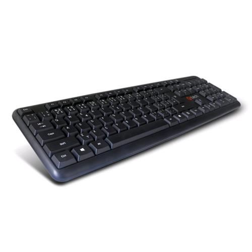 Klávesnica C-TECH CZ/SK KB-102 PS2 slim black KB-102-BL