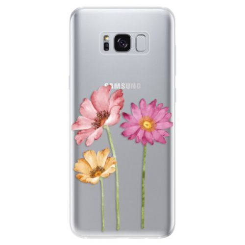 Odolné silikónové puzdro iSaprio - Three Flowers - Samsung Galaxy S8