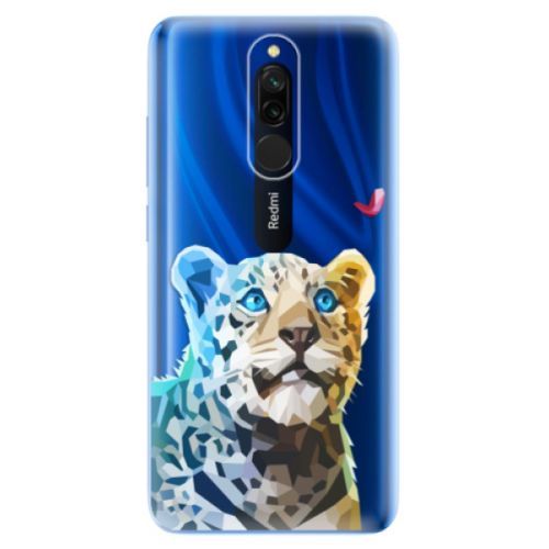 Odolné silikónové puzdro iSaprio - Leopard With Butterfly - Xiaomi Redmi 8