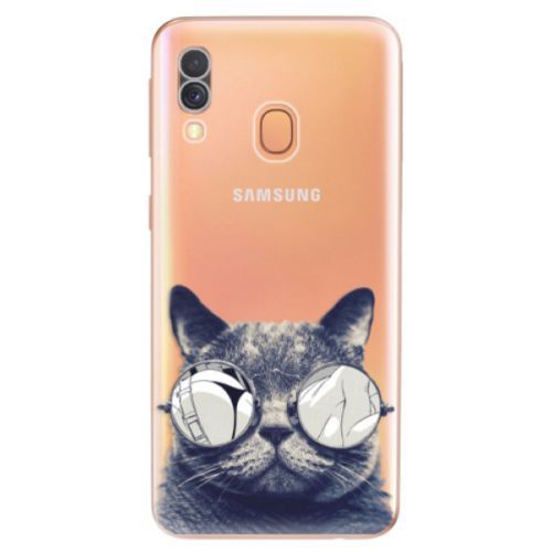 Odolné silikónové puzdro iSaprio - Crazy Cat 01 - Samsung Galaxy A40