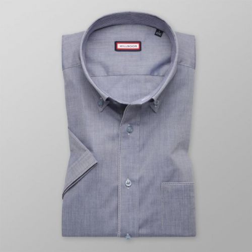 Košeľa Slim Fit sivá hladký vzor (výška 176 - 182) 10565