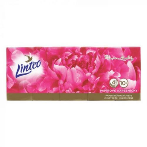 LINTEO Papierové vreckovky Premium 4-vrstvové 10x10 kusov