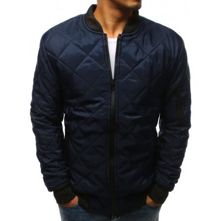 Pánska STYLE bunda prešívaná bomber jacket tmavo modrá