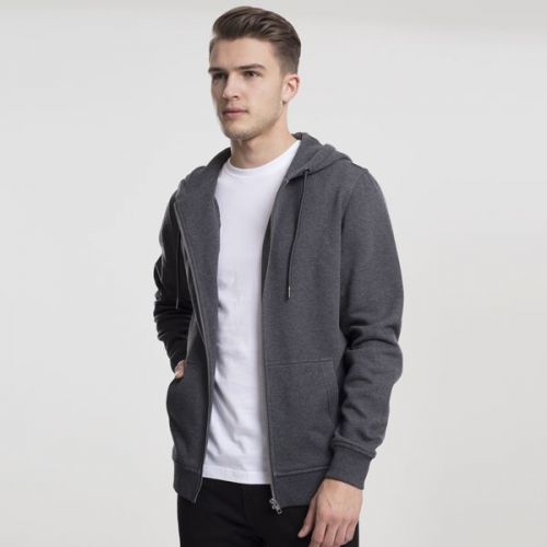 Urban Classics Basic Zip Hoody charcoal - L