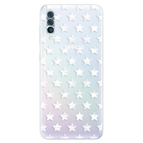Odolné silikónové puzdro iSaprio - Stars Pattern - white - Samsung Galaxy A50