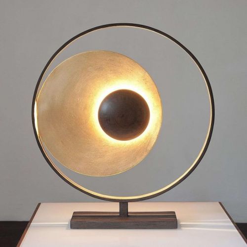 Stolná lampa Satellite v zlato-hnedej, výška 58