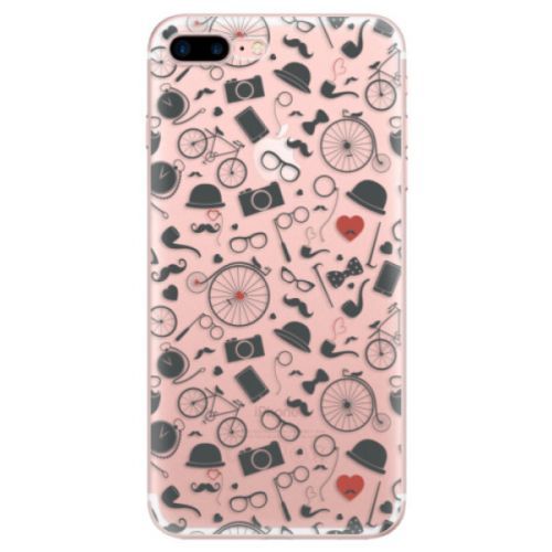 Odolné silikónové puzdro iSaprio - Vintage Pattern 01 - black - iPhone 7 Plus