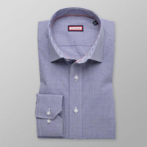 Pánska slim fit košeľa (výška 176-182) 8426 v modré farbe s úpravou easy care
