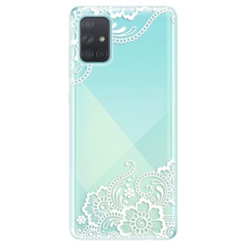 Odolné silikónové puzdro iSaprio - White Lace 02 - Samsung Galaxy A71