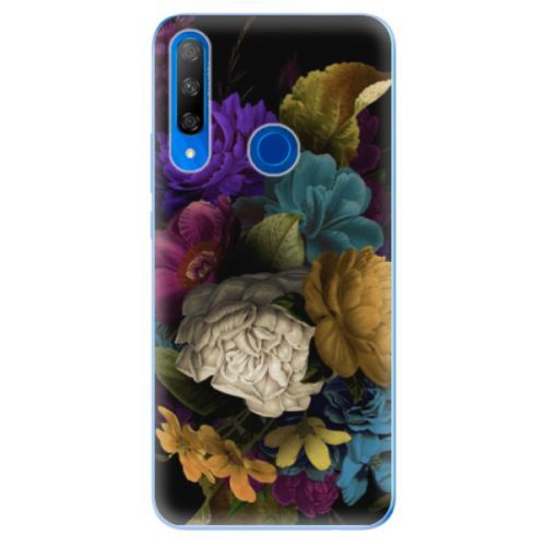Odolné silikónové puzdro iSaprio - Dark Flowers - Huawei Honor 9X