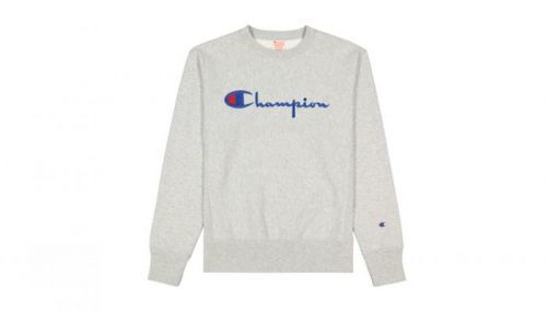 Champion Script Logo Reverse Weave Sweatshirt šedé 212576-F19-EM004