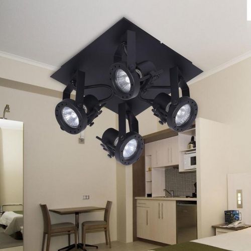 Stropná lampa Medison-4 sandy black PL4