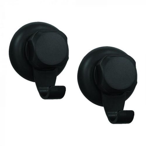 Sada 2 čiernych samodržiacich nástenných háčikov Compactor Bestlock Black Small Hooks