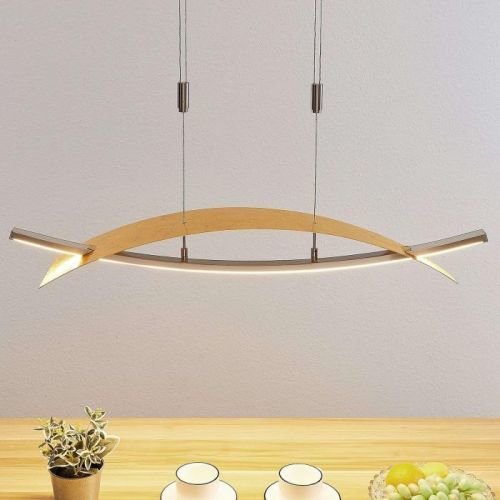 Závesné LED svietidlo Marija vodorovná clona zlato