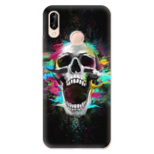Odolné silikónové puzdro iSaprio - Skull in Colors - Huawei P20 Lite