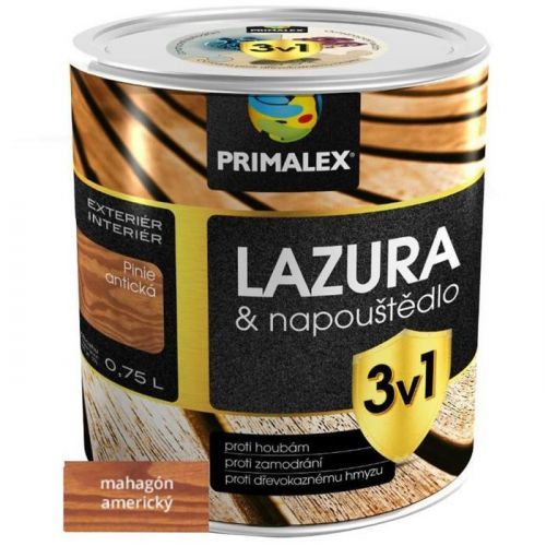 Primalex Lazura 3v1 Mahagon Amer. 0,75l